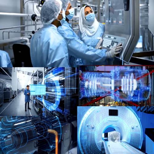 數(shù)字全自動科研實驗研發(fā)芯片人工智能ai機器機電力新能源視頻素材